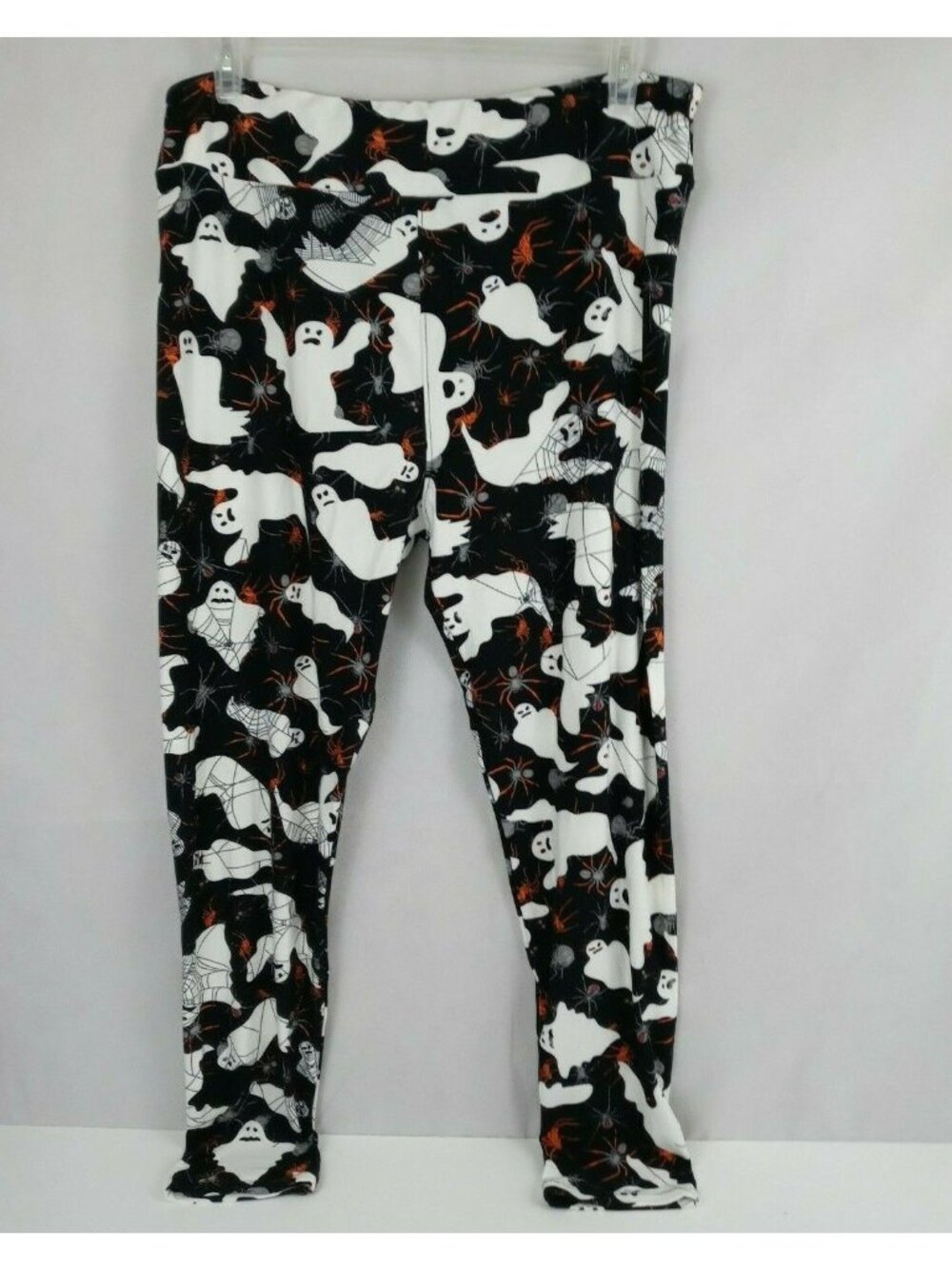 New LuLaRoe Tall & Curvy 2 Halloween Leggings Black With Spiders & Ghosts